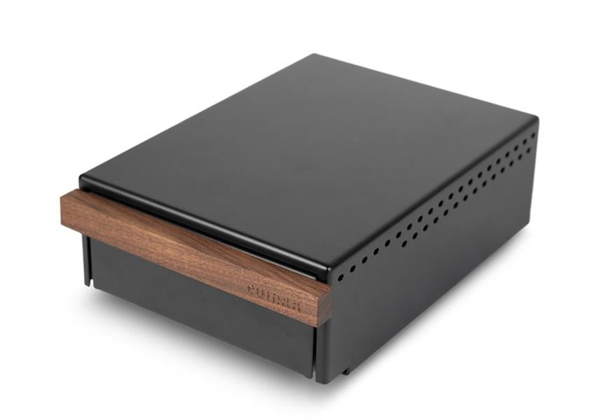 Ausklopfschublade Nuss Schwarz