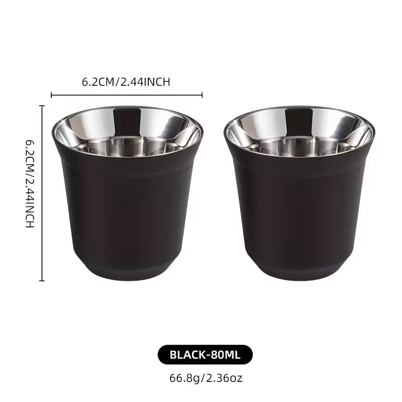 Espresso Tassen Alu schwarz