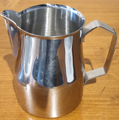 Milchkännlein Joe Frex Gross in Chrom H: 13 cm B: 10 cm ohne Henkel gemessen,