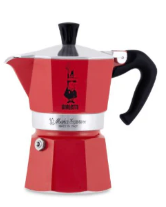 Bialetti Moka Express 3 Tassen in rot