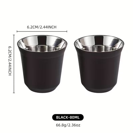 Espresso Tassen Alu schwarz